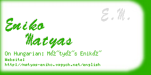 eniko matyas business card